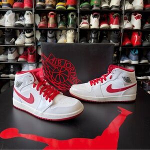 Rare New 2014 Air Jordan 1 Mid ‘White Gym Red’ Size 8 Mens